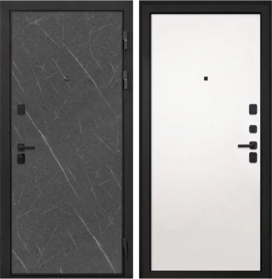 Дверь Интекрон Профит Black (фурнитура черная) Гранит Лава