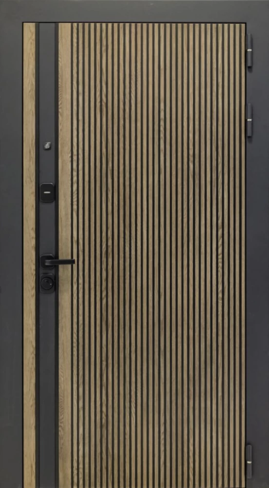 Входная дверь ДвериПРО Rosna Алиса (16мм, ПВХ софт грей, зеркало) DPRO196436 внешняя сторона