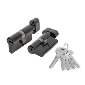 Цилиндровый механизм (200 ZM/90) 2000ZM Knob 90 (45+10+35) BL-24 черный 5Key с вертушкой