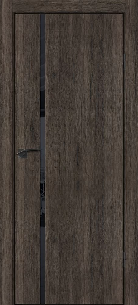 Фото Межкомнатная дверь P-22, кромка ABS черная c 4-х ст. Дуб темный