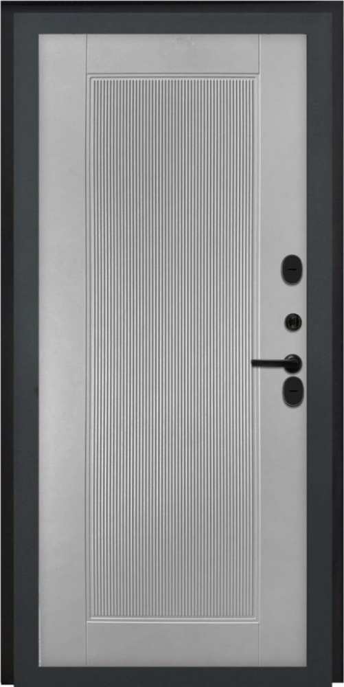 Входная дверь ДвериПРО L-Термо серебро ПВХ 10мм Астрод Velutto Grigio DPRO198168 внутренняя сторона