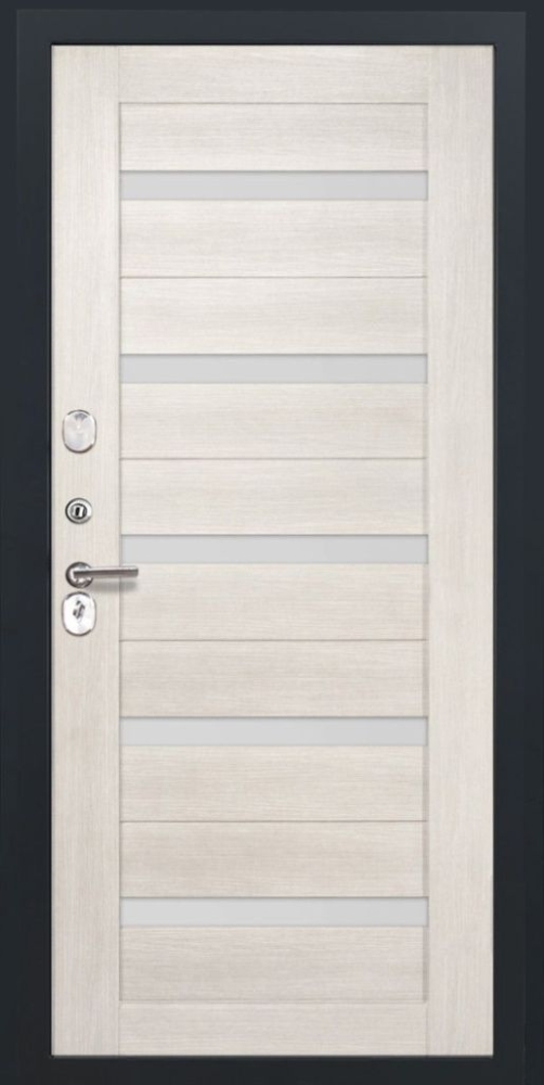 Входная дверь ДвериПРО Аура СБ-1 (ст. белое, 16мм, беленый дуб) DPRO196851 внутренняя сторона