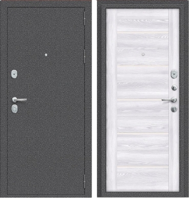 Дверь Браво Север-9 Антик Серебряный/Царга