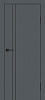 Межкомнатная дверь P-20 AL черный молдинг Графит